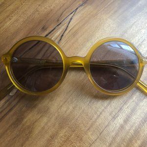 Madewell Gold Yellow Round Sunglasses